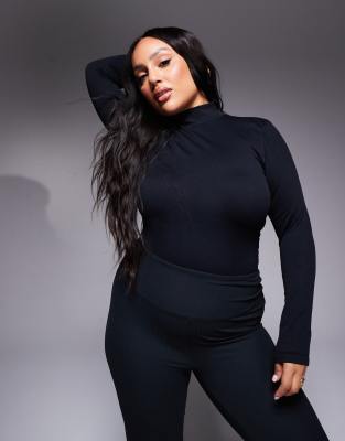 ASOS 4505 ASOS 4505 Ski Curve seamless thermal base layer body in black