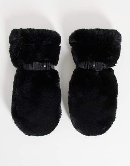 ASOS 4505 – Ski-Fäustlinge aus Kunstpelz