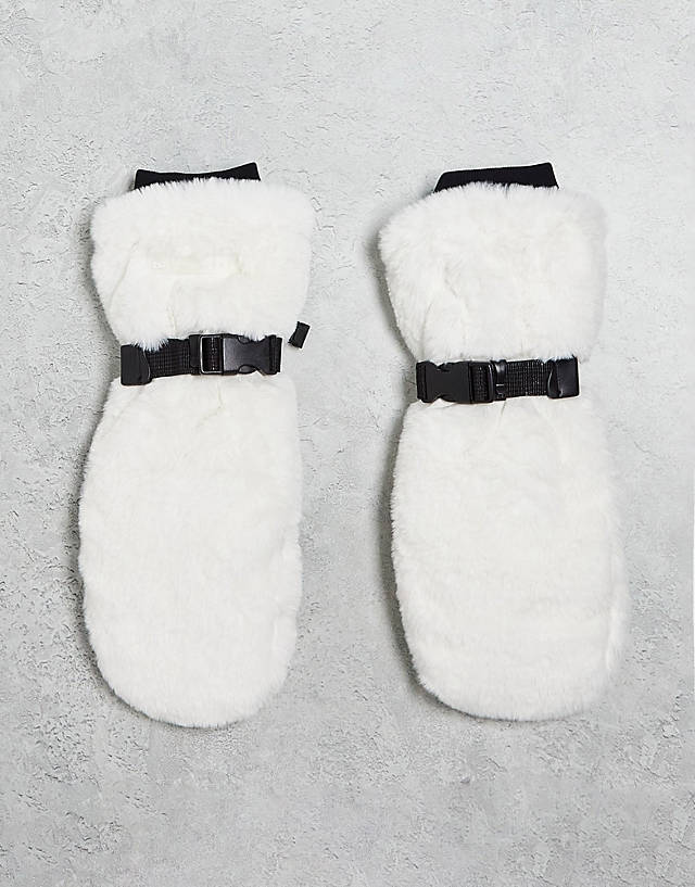 ASOS 4505 - ski faux fur mittens