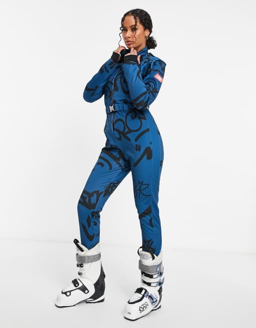 ASOS 4505 Ski Suit with Retro Geo Print Detail