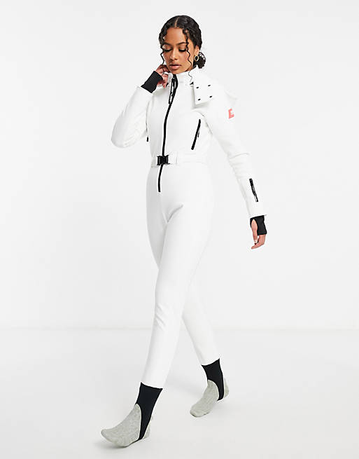 ASOS 4505 ski fitted belted ski suit with hood