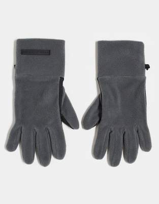 4505 Ski fleece insulated glove with grip in gray