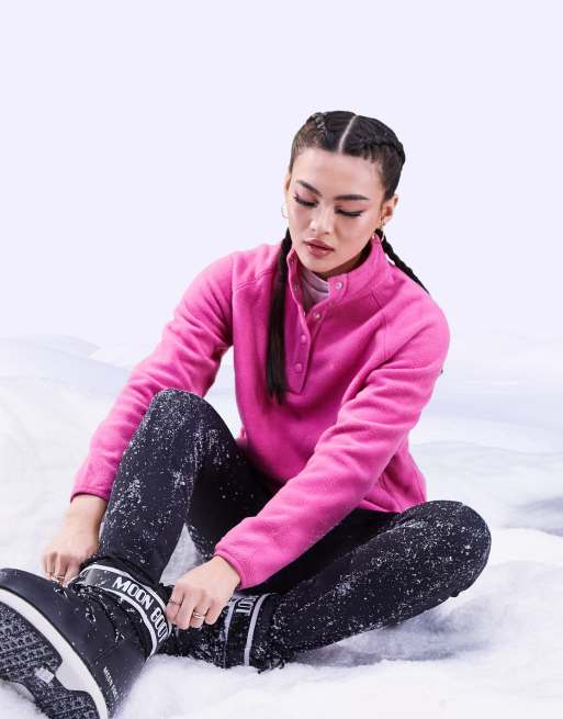 South Beach ski fleece back leggings in black