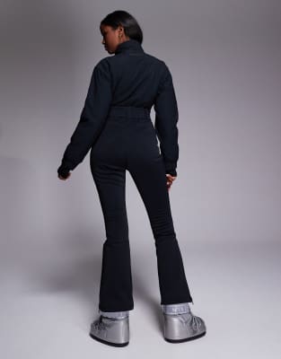 Asos 4505 Ski & Snow Asos 4505 Ski Funnel Neck Kick Flare Belted Ski Suit In Black