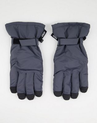 ASOS 4505 ski gloves in grey