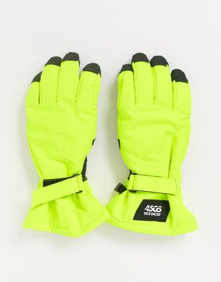 ASOS 4505 ski gloves in neon