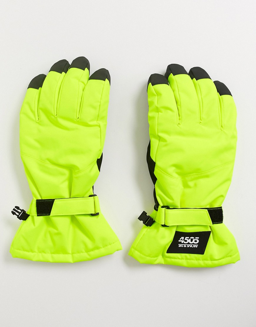 ASOS 4505 ski gloves in neon-Yellow