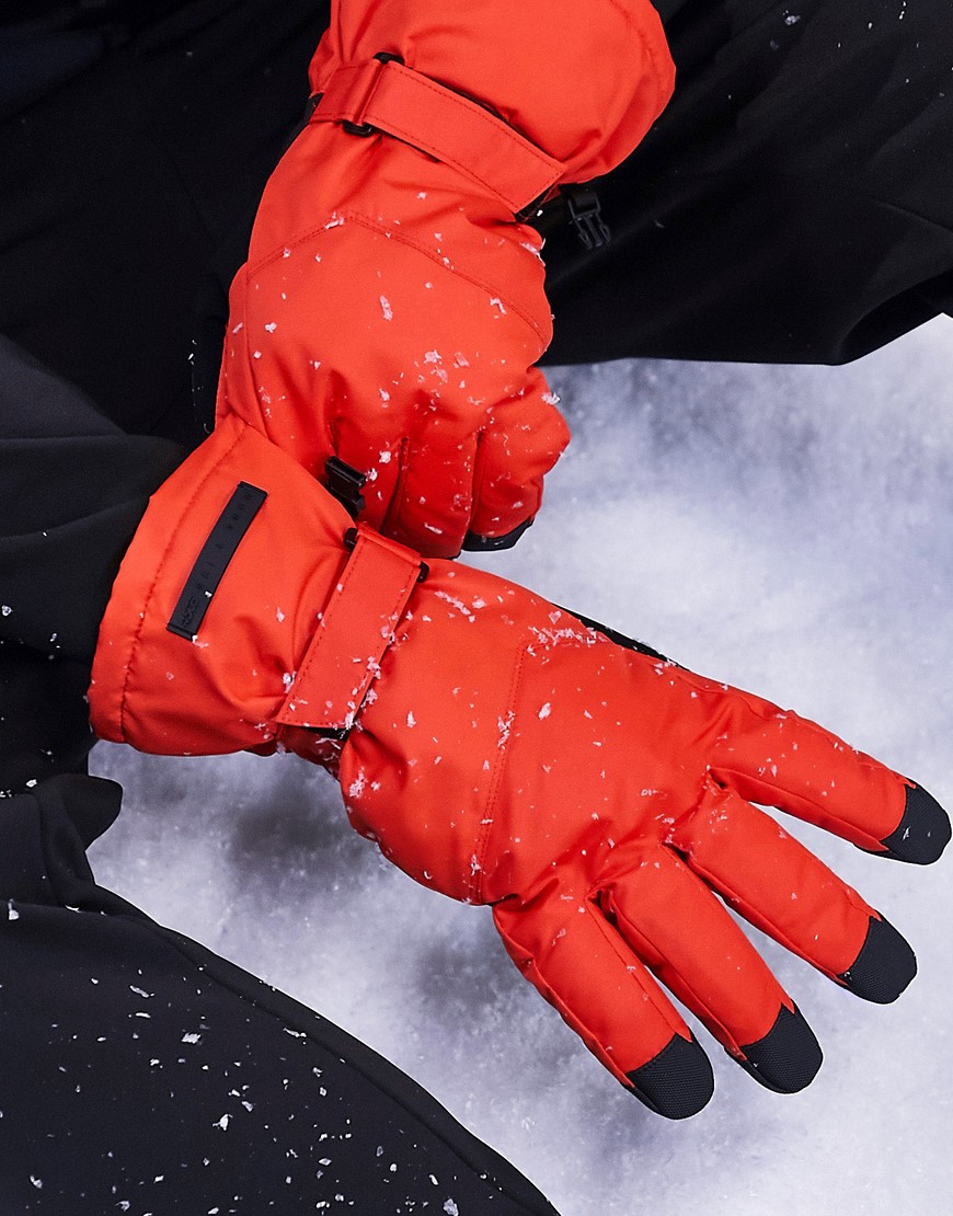 Asos Design 4505 Ski Gloves In Orange