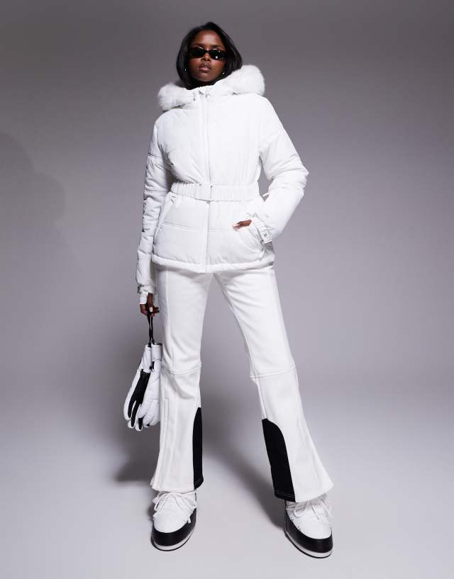ASOS 4505 Ski Icon water repellent insulated belted ski jacket in
