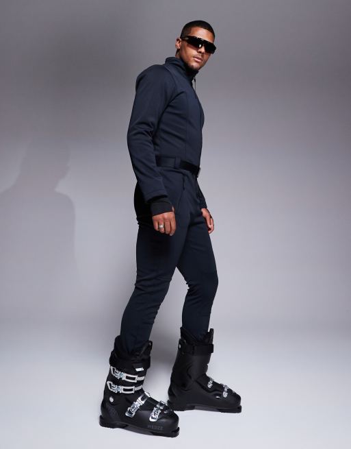 ASOS 4505 Ski Icon water repellent insulated ski suit with skinny leg in black