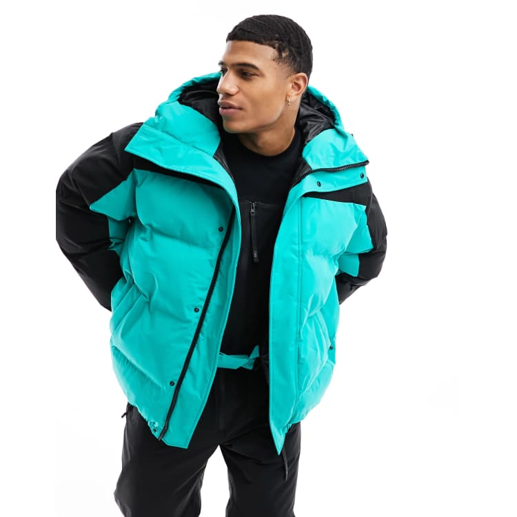 ASOS 4505 Ski insulated water repellent colourblock puffer coat in