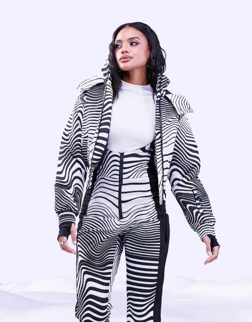 ASOS 4505 ski jacket in mono print