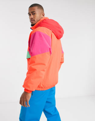 color block ski jacket