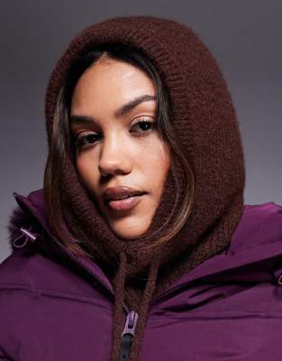 Asos 4505 Ski & Snow Asos 4505 Ski Knit Hood In Brown