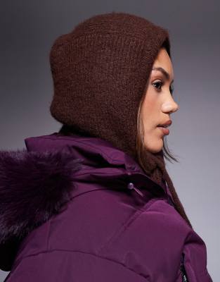 Asos 4505 Ski & Snow Asos 4505 Ski Knit Hood In Brown