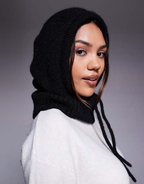 ASOS 4505 Ski knitted hood in black - view 1