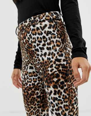 ASOS 4505 ski mix and match pants in super slim fit in leopard print