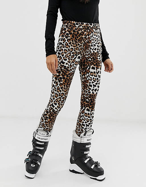 ASOS 4505 Ski Mix And Match Pants In Super Slim Fit In Leopard Print ...