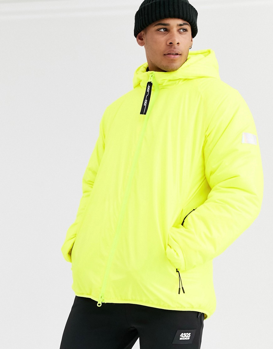 ASOS 4505 ski padded jacket in neon yellow