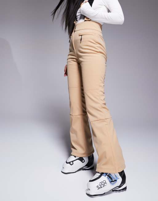 ASOS 4505 Ski Pantaloni da sci a zampa color cammello morbidi e impermeabili