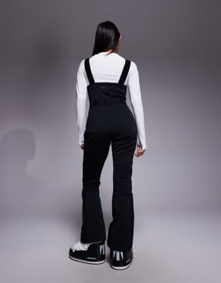 Asos 4505 Ski & Snow Asos 4505 Ski Petite Soft Shell Belted Water Repellent Bib Salopettes In Black