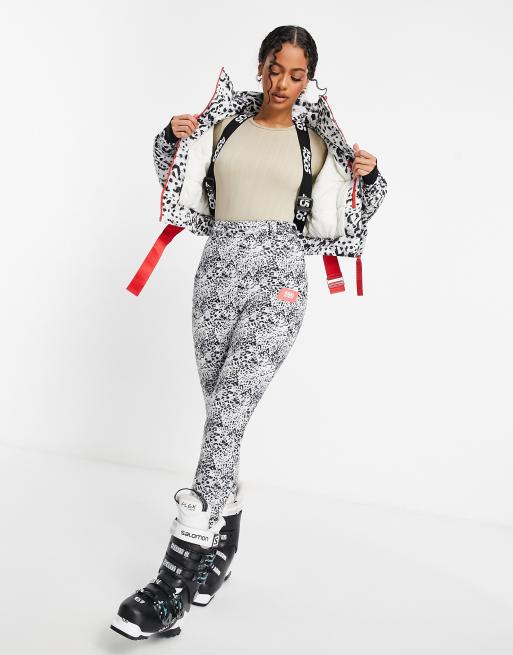 ASOS 4505 ski printed jacket in mono animal