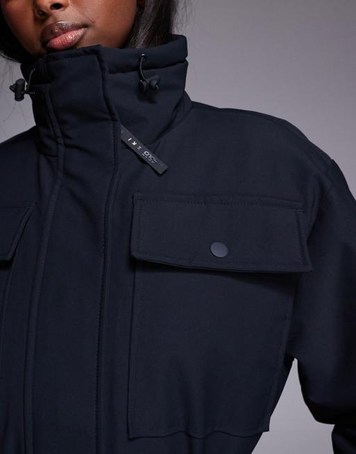 ASOS 4505 Ski retro belted ski suit with funnel neck in black, 2 of 4
