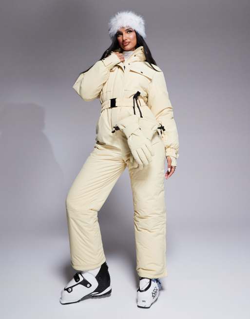 Asos white ski suit best sale