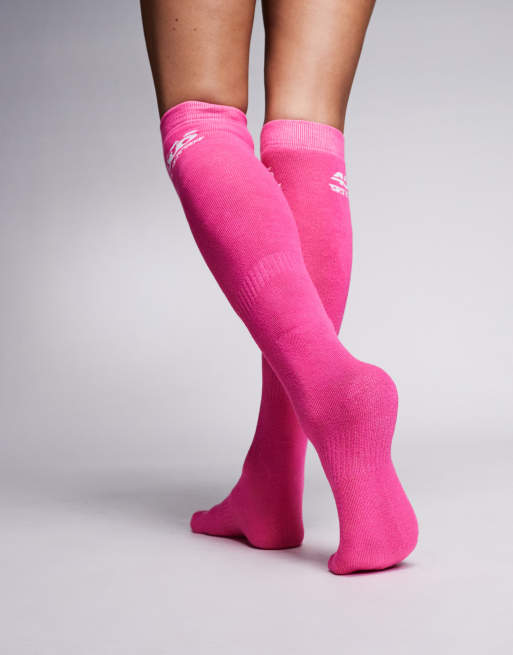 ASOS 4505 – Ski – Rosa strumpor med antibakteriell finish, 3 av 4
