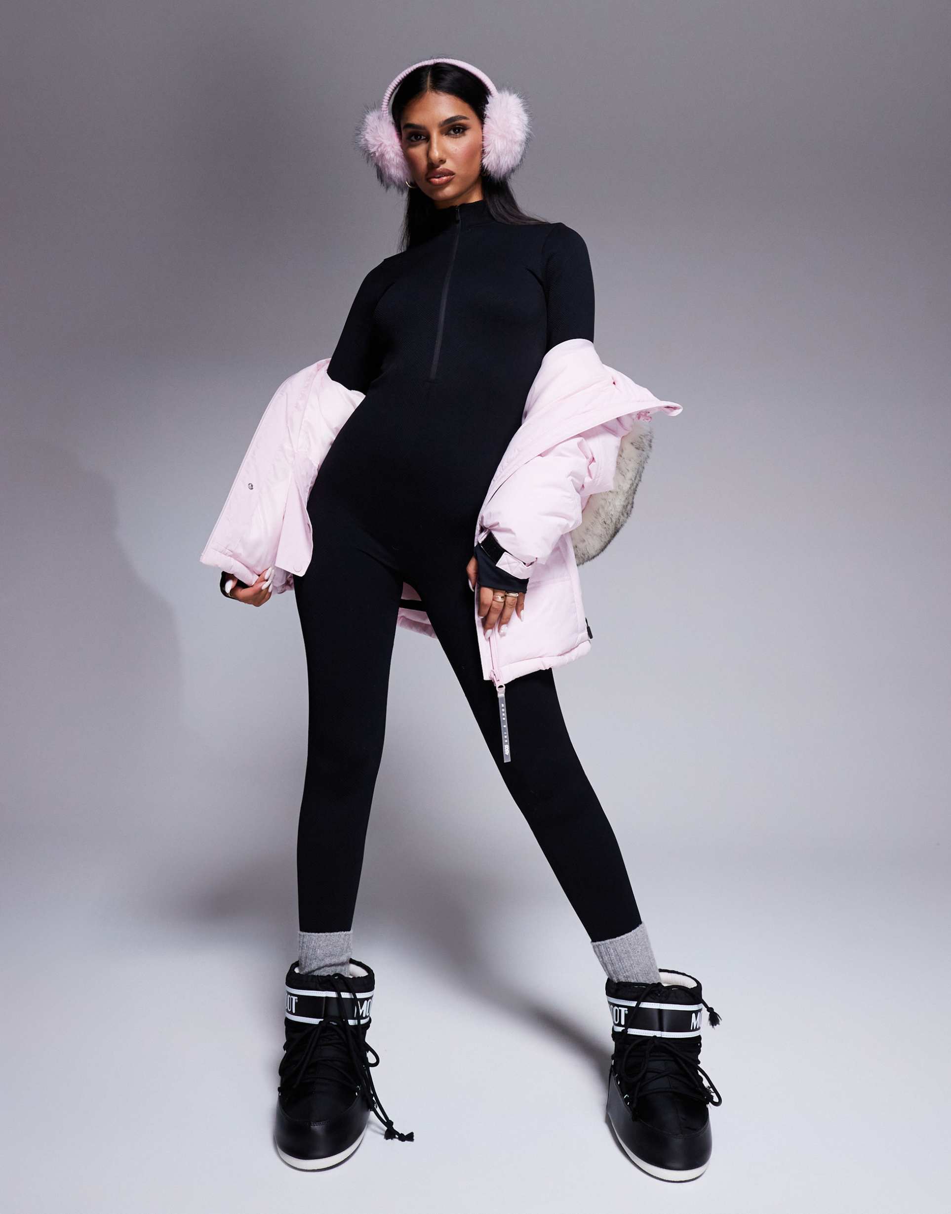 asos 4505 ski seamless thermal base layer all in one in black