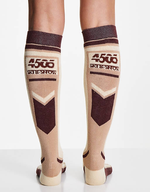 ASOS 4505 ski socks with color block detail