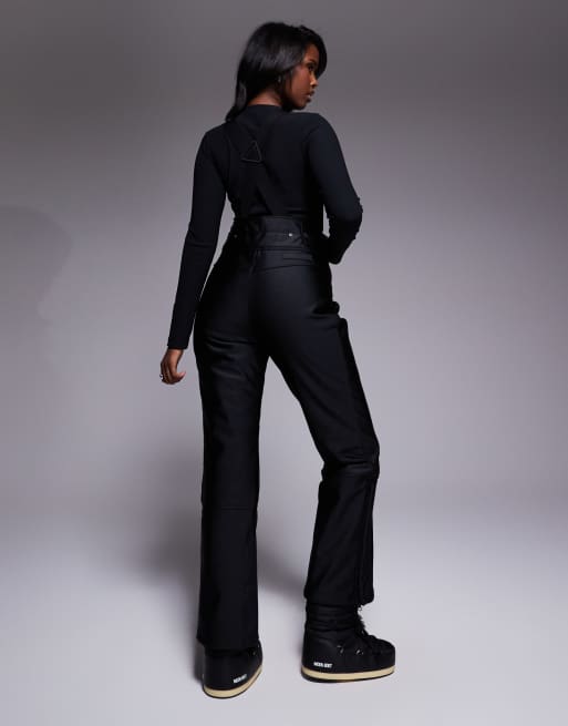 ASOS 4505 Ski soft shell water repellent kick flare ski pants in black gloss