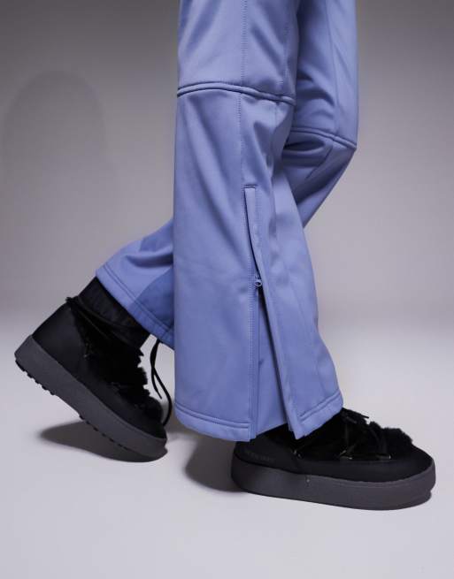 ASOS 4505 Ski soft shell water repellent kick flare ski pants in chalk blue