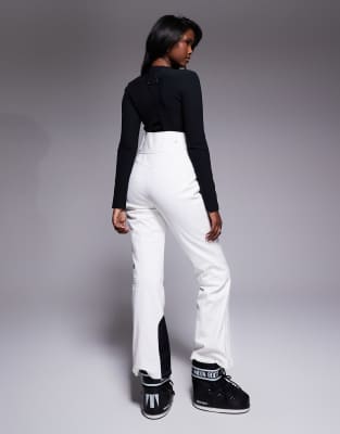 Asos 4505 Ski & Snow Asos 4505 Ski Soft Shell Water Repellent Kick Flare Ski Pants In White