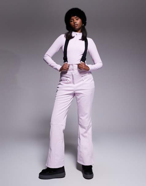 ASOS 4505 Ski soft shell water repellent kick flare ski trousers in pink - view 1