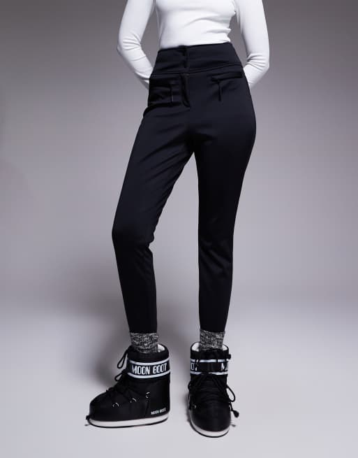 ASOS 4505 Ski soft shell water repellent skinny ski pants in black, 3 of 5