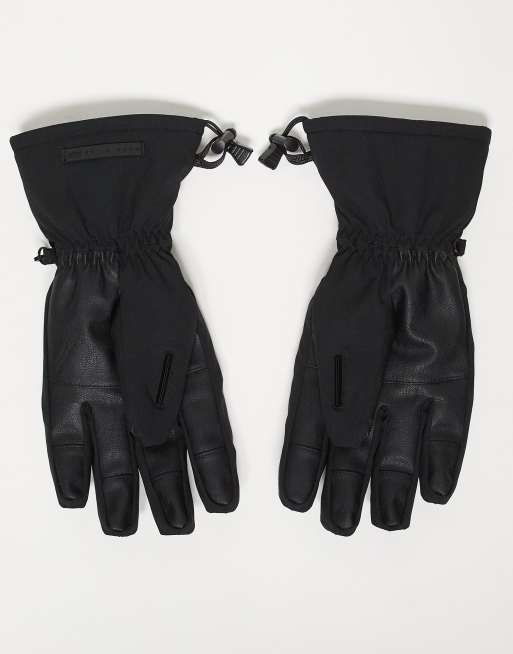ASOS 4505 - Ski - Sorte og vandafvisende skihandsker med panel til aftørring af skibriller, 3 af 3