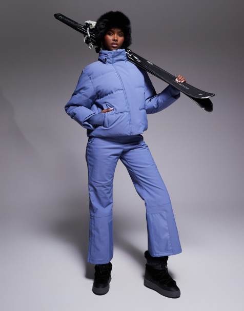 ASOS 4505 Ski straight leg water-repellent ski pants in chalk blue - view 1