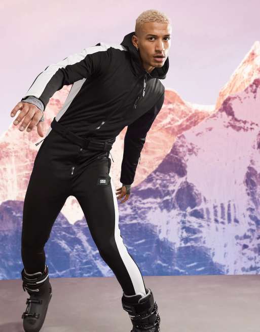 ASOS 4505 ski suit in slim fit with side stripe