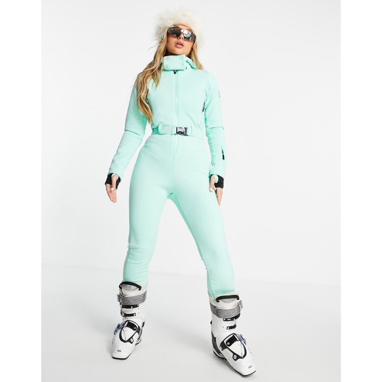 ASOS 4505 Tall belted ski suit with slim kick leg and faux fur hood -  ShopStyle