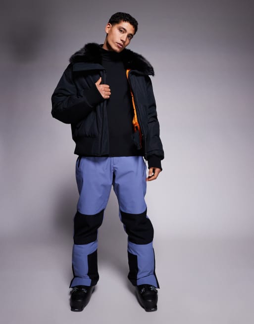 ASOS 4505 – Ski – Svart bomberjacka med fuskpälskrage, 2 av 5