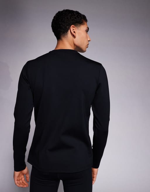 ASOS 4505 – Ski – Svart underställströja i svettavledande termofleece med polokrage, 3 av 5