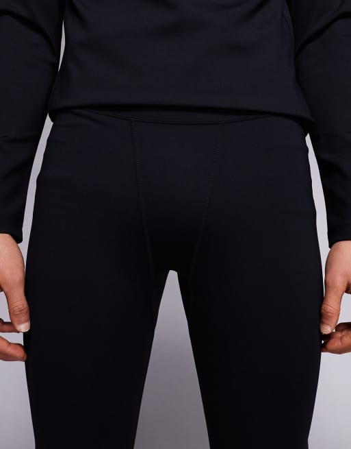 ASOS 4505 Ski thermal fleece back base layer leggings with sweat wicking in black, 4 of 5