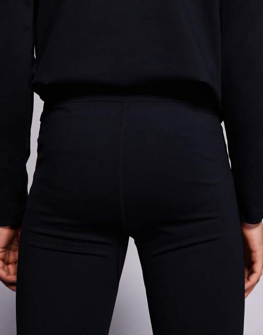 ASOS 4505 Ski thermal fleece back base layer leggings with sweat wicking in black, 5 of 5