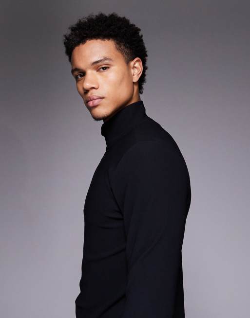 ASOS 4505 Ski thermal ribbed fleece back base layer 1/4 zip with sweat wicking in black, 4 of 5