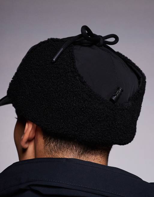 ASOS 4505 – Ski-Trappermütze aus Fleece in Schwarz, 2 von 3