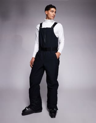 ASOS 4505 - Ski - Wasserabweisende, isolierte Latzhose in Schwarz Schwarz M