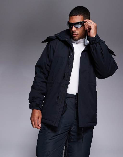 Asos black parka on sale