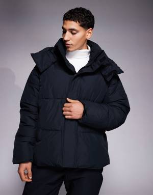 ASOS 4505 Ski water repellent insulated puffer coat in black