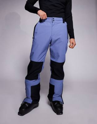 ASOS 4505 Ski & Snow ASOS 4505 Ski water repellent ski pants with straight leg in black and light blue